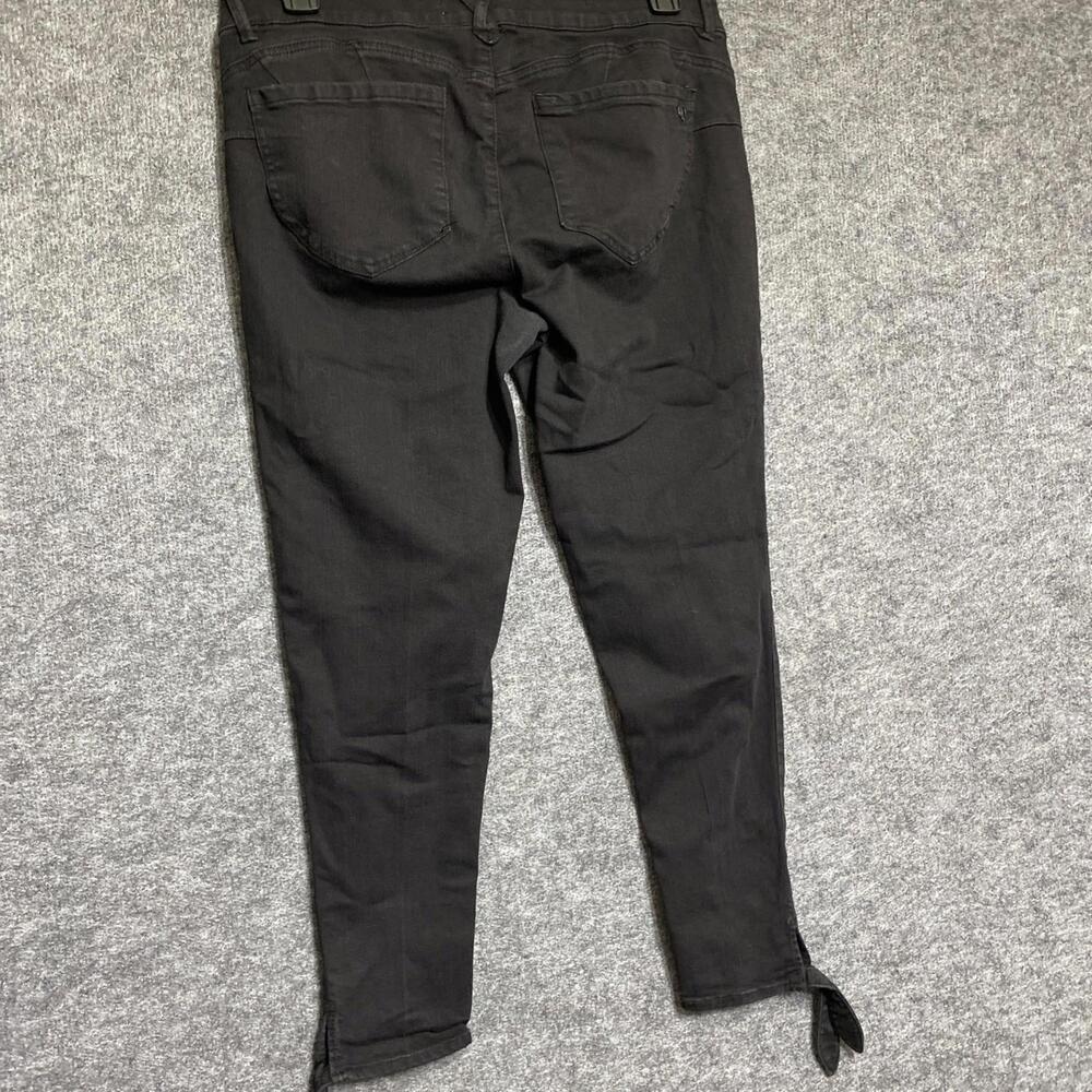 Democracy Ab Solution Skinny Ankle Jeans 14 Stretch Black Mid Rise MissinButton - Picture 9 of 12